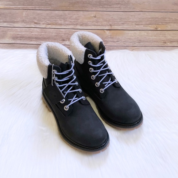 Timberland Women’s Premium 6 Inch Waterproof Black Boots - Picture 5 of 7